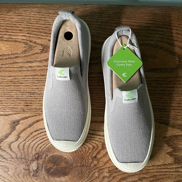 Cariuma IBI Slip On Pale Gray Knit Sustainable Sneaker Size 7 NWT - Picture 3 of 9